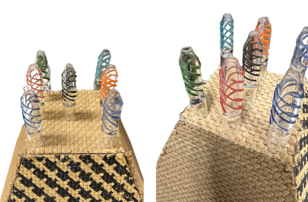 2.5” Double Helix Chillum Hand Pipe - Assorted Colorful Glass Hand Pipe