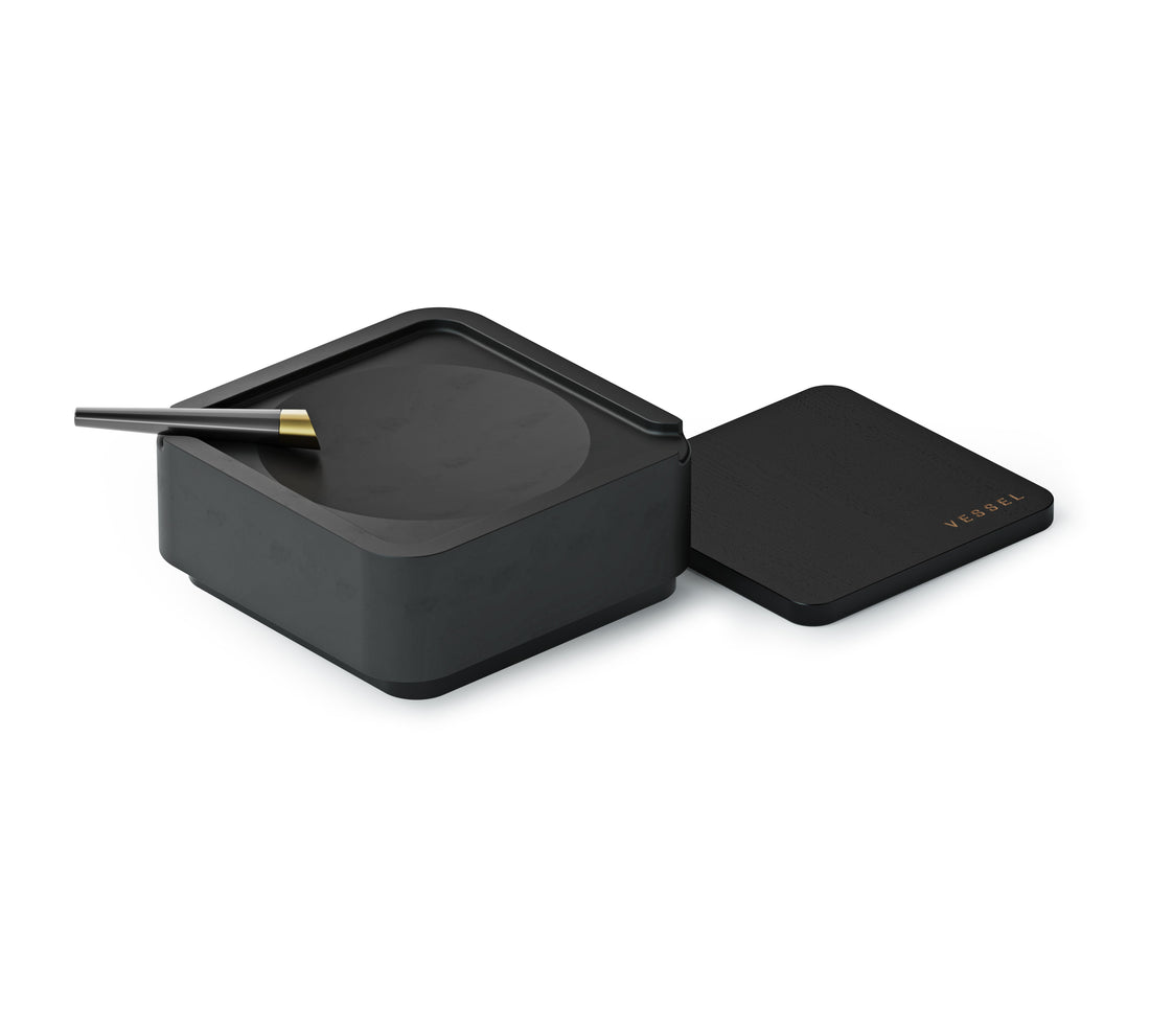 Vessel Ash [Black] Ultimate Ashtray and Storage